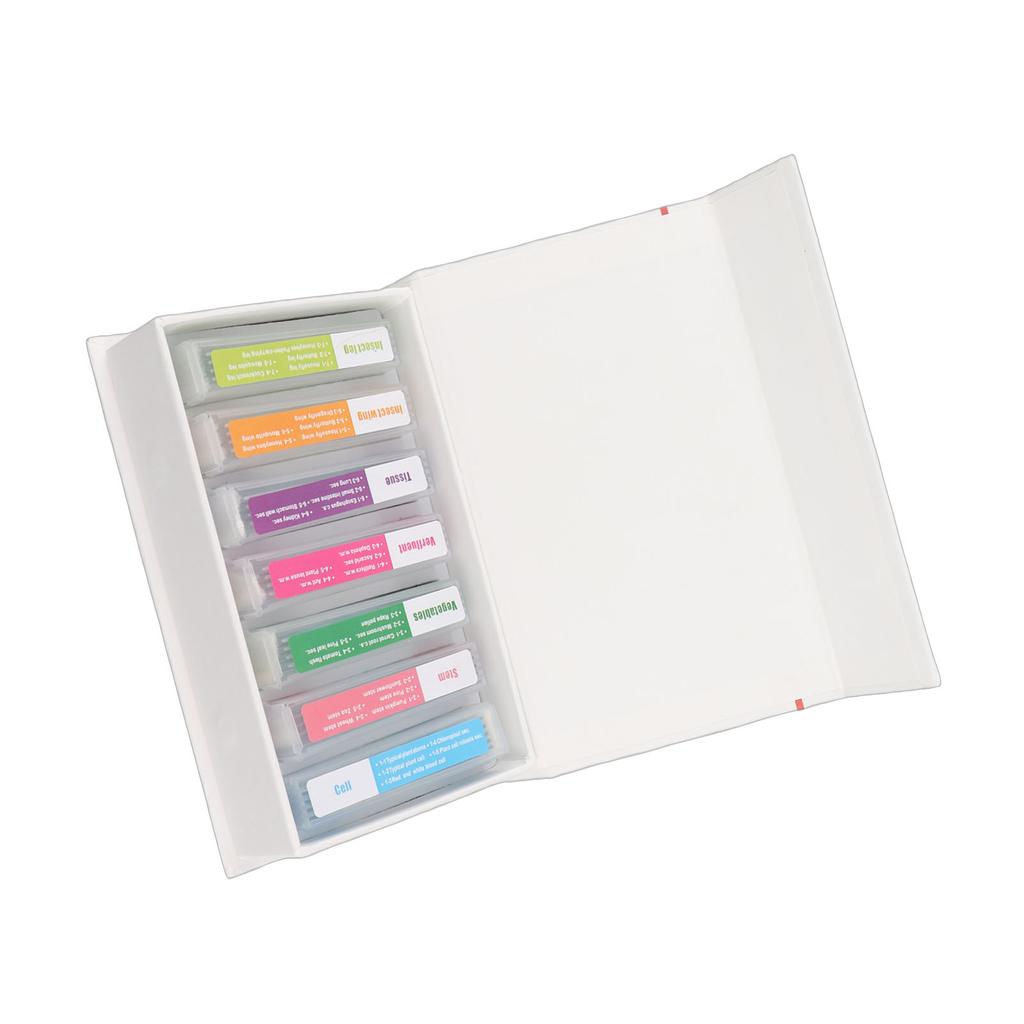 35pcs Biology Glass Prepared Microscope Slides Lab Specimens Set