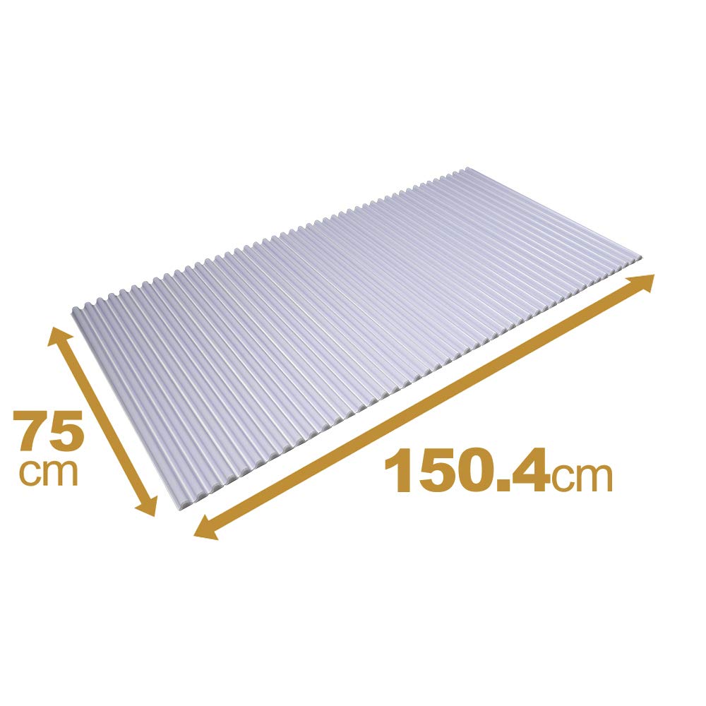 Topre Easy Wave Neo Bathtub Lid, Shutter Type, 75 x 150 cm, Blue, L15