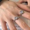 Ventfille Zircon Irregular Open Ring For Women Girl Birthday Gift Adjustable Jewelry Dropshipping