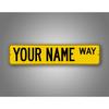 4x16 Inch Customizable Road Sign Yellow Black Color Personalized Any Text Street Metal Sign Decorative Tin Sign