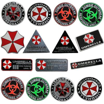 1 x Umbrelă 3D Metal Emblema Mașină Decal Autocolant Insigna