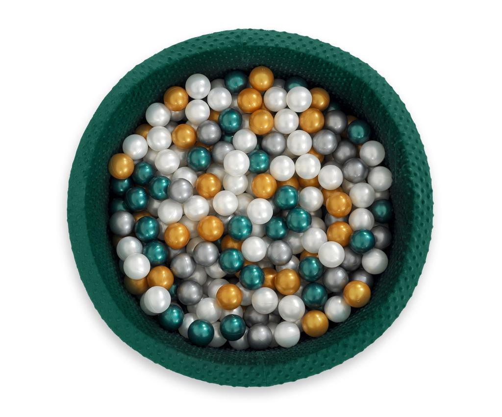 Minky dry pool H-30 cm with 300 balls - bottle green