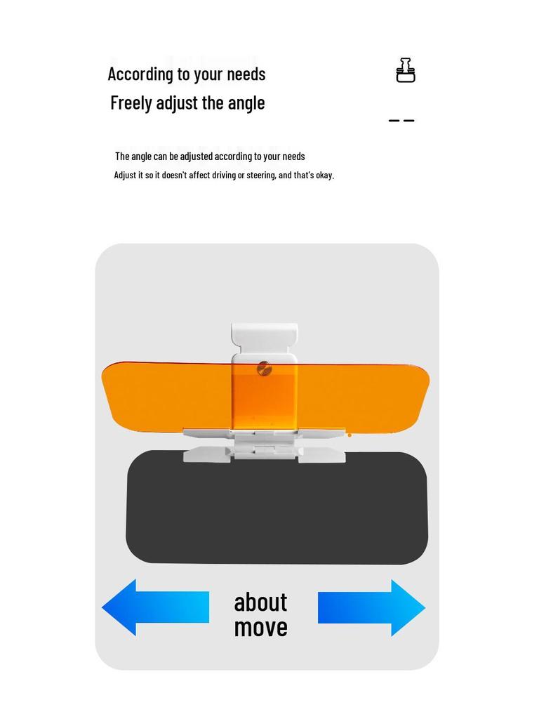 Anti-Glare Day & Night Car Sun Visor Mirror for Interior Use