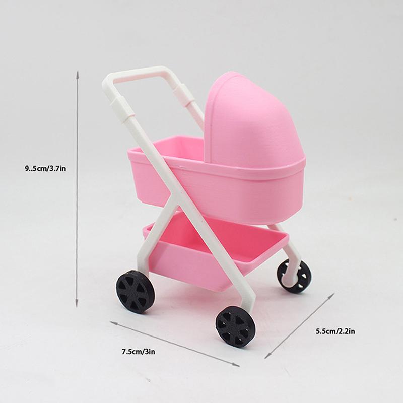 

1:12 кукольных детских колясок, имитация мини-люльки для малышей, декор для коляски, аксессуары, игрушки