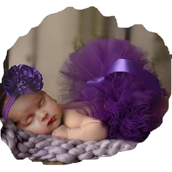 Ylsteed Newborn Girls Photography Prop Infant Tutu Skirt Newborn Lace Tulle Skirt Girl Photo Shoot Outfits Infant Princess Costume Clothes Photo