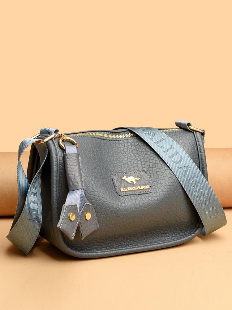 Women'S Bag Women'S Shoulder Bag Simple Large-Capacity Pillow Bag Soft Leather Middle-Aged And Elderly Mother Messenger Bag