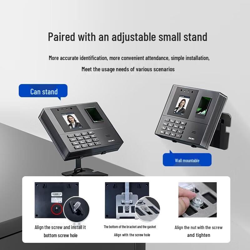 Deli 33800 Face & Fingerprint Attendance Machine