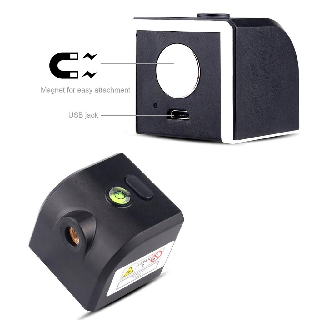 Portable Mini Cross Red Laser Levels Meter 2 line 1 point 650nm Leveling Instrument with LED indicator Magnet fixation