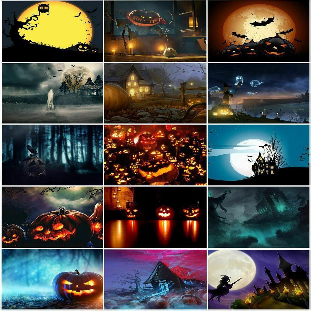 Halloween Cemetery Backdrop for Birthday,Youngsters Shower,Graduation Party Decor,Photography Background,Halloween Decor
