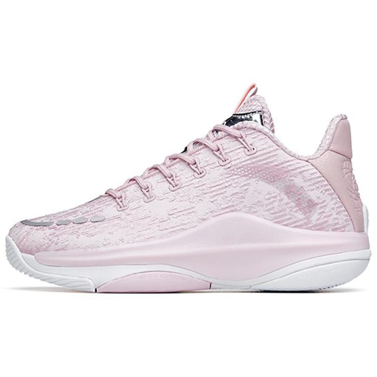 

New Anta Anti Slip Wear Resistant Mid Top Performance Basketball Shoes Men s Metal Pink 112211605-6 44.5