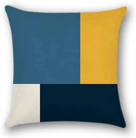 Yellow Geometric Pattern Cushion Cover Car Living Room Sofa Bedroom Pillowcase Decoration Home Decor