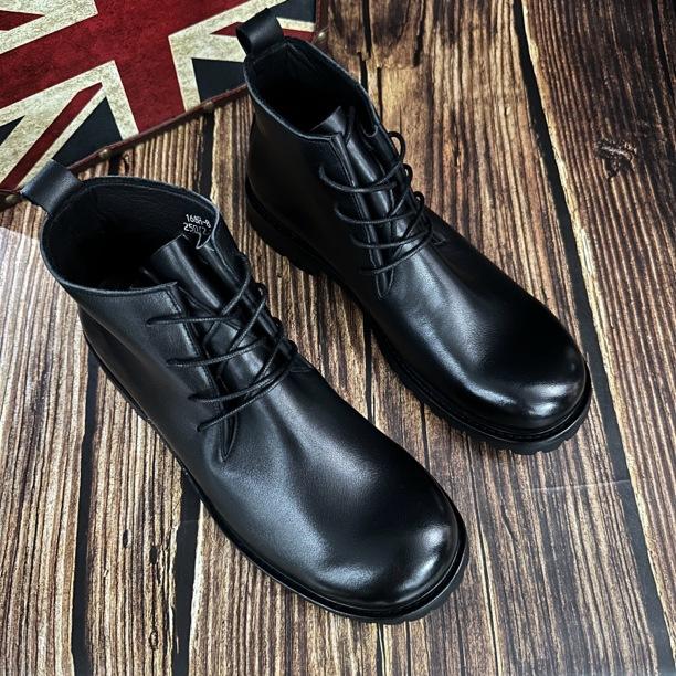 Leather Men'S Boots Tooling Boots Desert Boots Genuine Leather Outsole Big Head Leather Shoes Derby Shoes Outdoor Shoes Men'S Martin Boots
