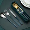 Portable 316 Stainless Steel Chopsticks & Fork Set