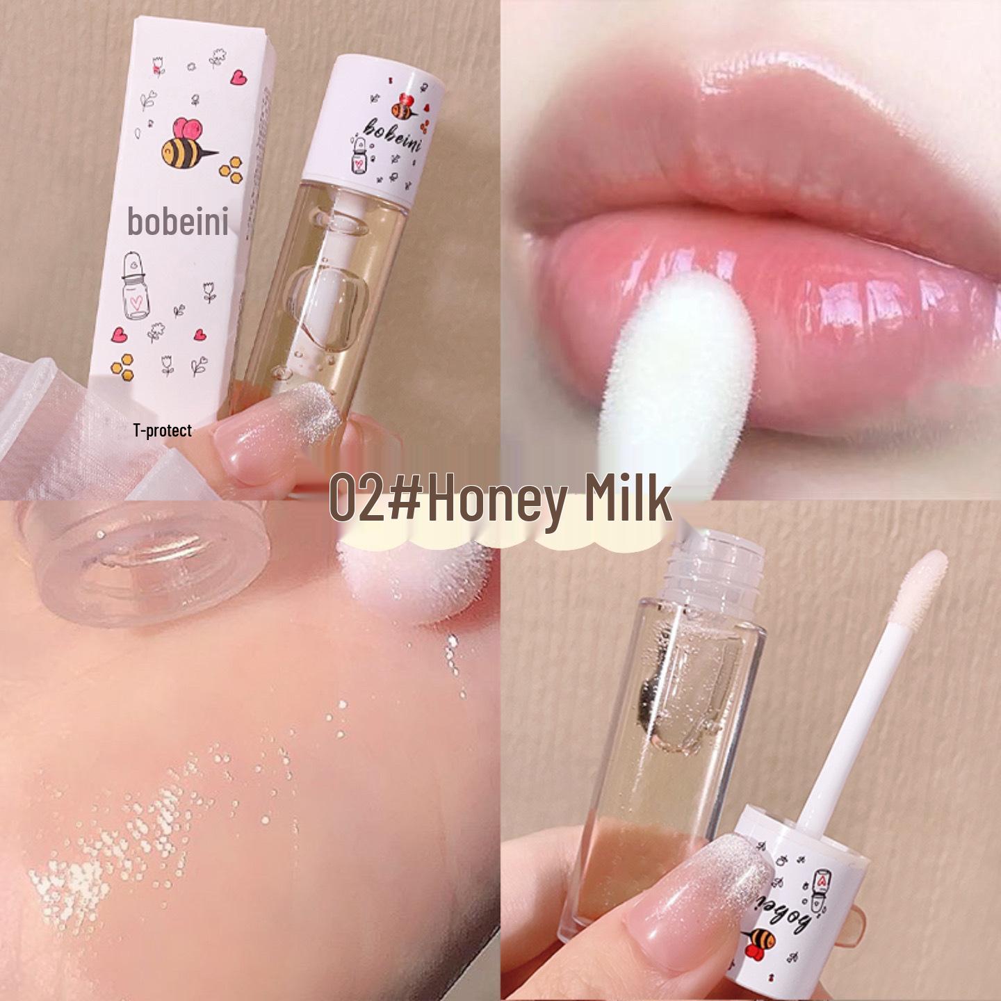 

Масло для губ с пчелиным ядом: Увлажняющий уход для сухих, потрескавшихся губ - Прозрачный глянцевый финиш и питательная медовая формула 02