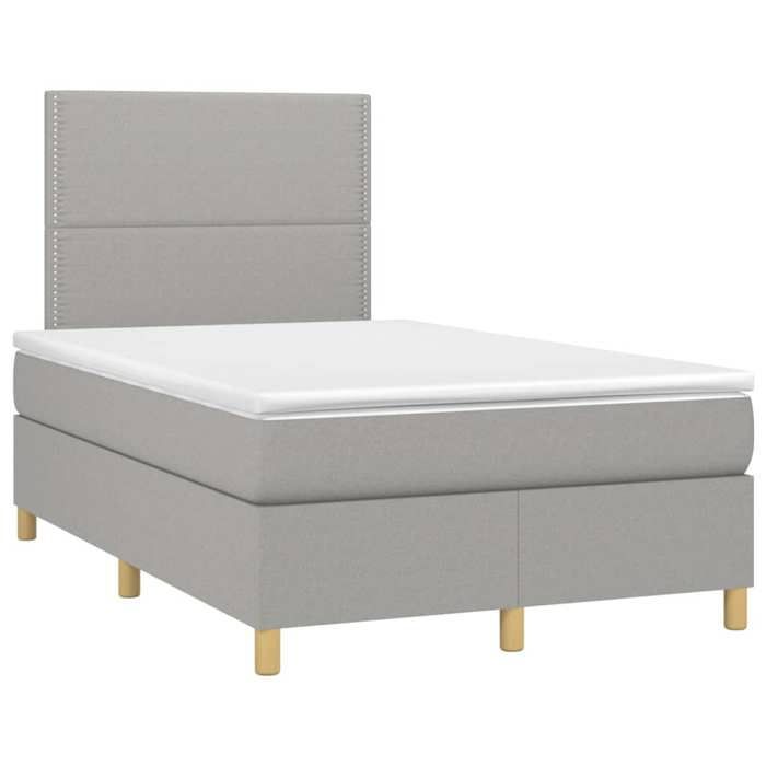 VidaXL Sommier à Lattes de Lit avec Matelas et LED, Lit Rembourré, Lit Double, Lit Adulte de Chambre à Coucher Intérieur, 3135341