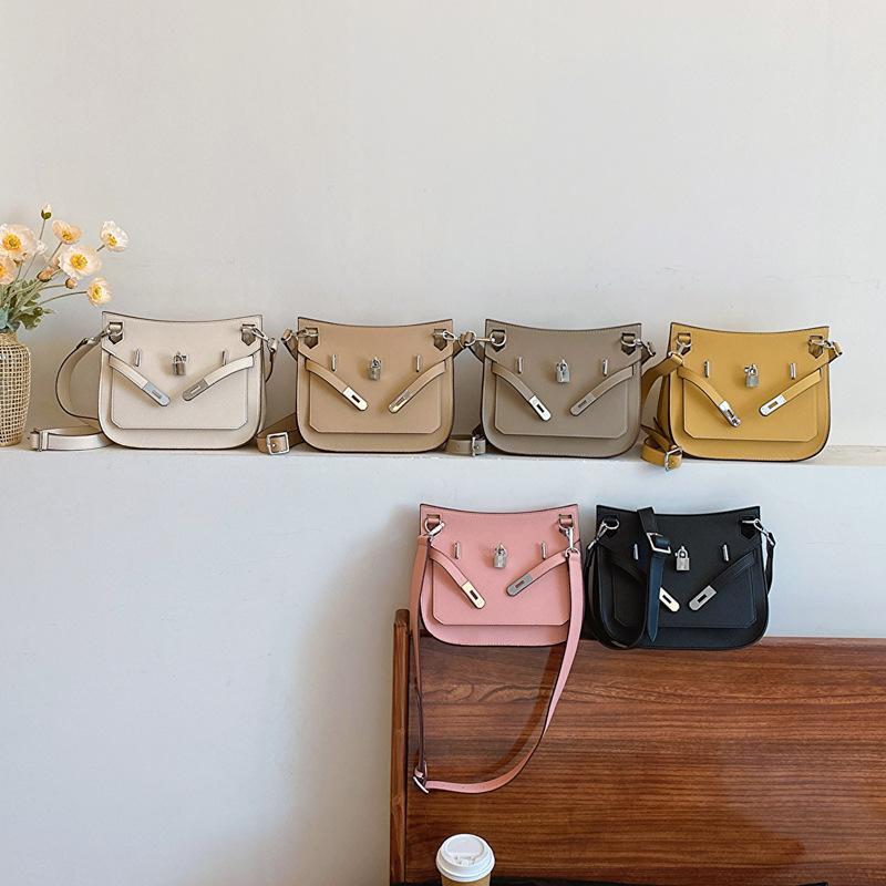 New Women's Bag Fashionable Texture H Home Lock Platinum Bag Shoulder Oblique Span Bag