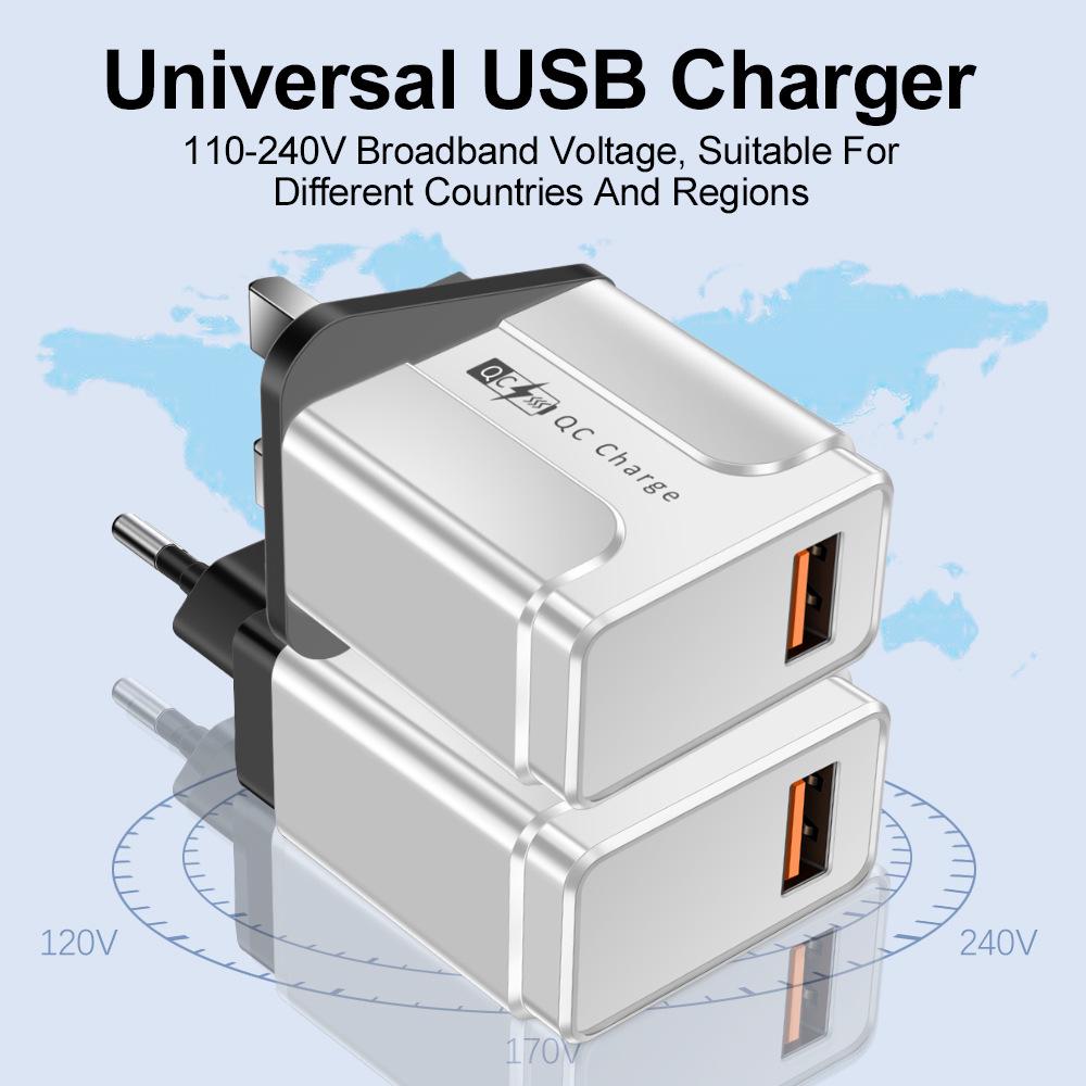 68W Super Fast Phone Charger with AU, US, UK, EU Plugs - Compatible with Huawei SuperCharge.