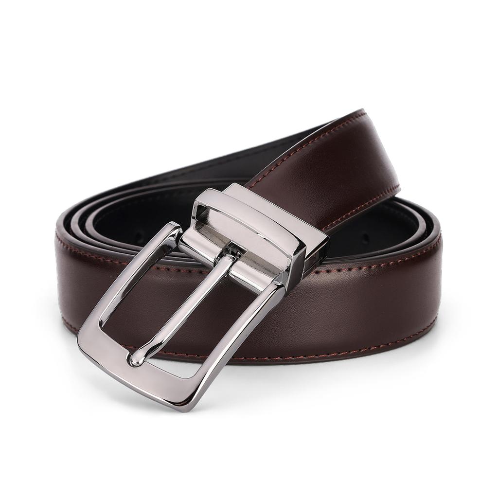 Double-Sided Use Men'S Belt Leather Pin Buckle Cowhide Belt High-End Business Versatile Casual Pants Belt Men
