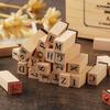 36 pieces of ink mud wood combination set seal alphanumeric typewriter body Ming Dynasty hand account seal B Typewriter Font Seal