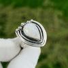 Natürlicher Regenbogen-Mondstein Edelstein Versprechen Verstellbarer Ring 925 Silber Für Damen