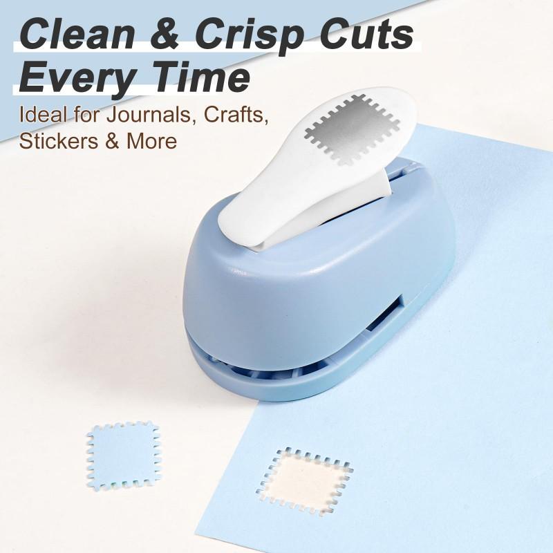Stamp Shaped Paper Punch, Portable Hole Puncher for Crafts, Scrapbooking Supplies, DIY Card Making & Paper Crafting Tool