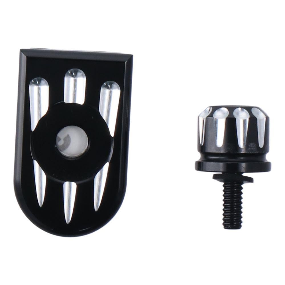Qicarkey Motorcycle Rear Fender Seat Bolt Tab Screw Kit, Black