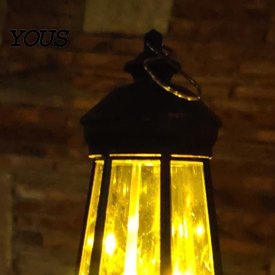 Solar Yard Lights Hanging Lantern, Retro Lantern Garden Lamp, Waterproof LED Outdoor Light for Backyard Porch Terrace Decor