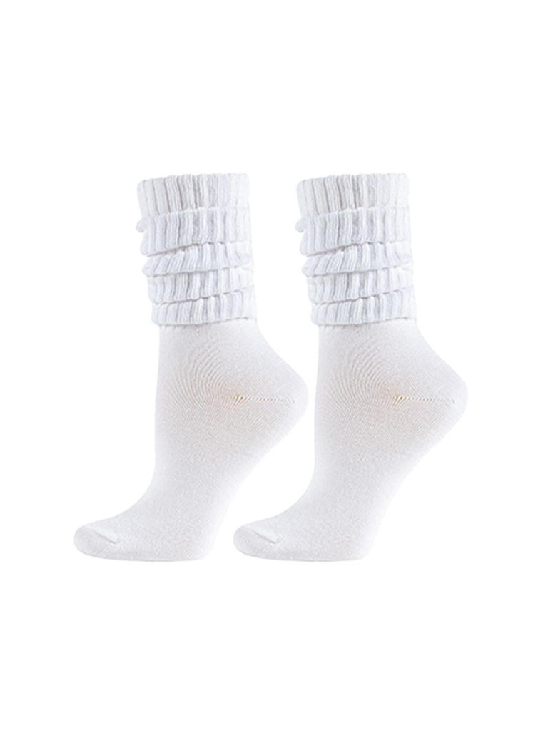 Candy Color Chunky Socks for Men and Women - Autumn/Winter Solid Slimming Long Socks