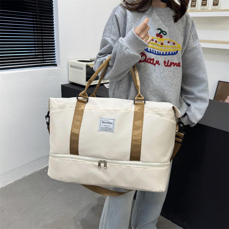 Travel Bag Large Capacity Dry and Wet Separation Hand Luggage Storage Bag Portable Waterproof Independent Shoe Compartment Sports Fitness Bag