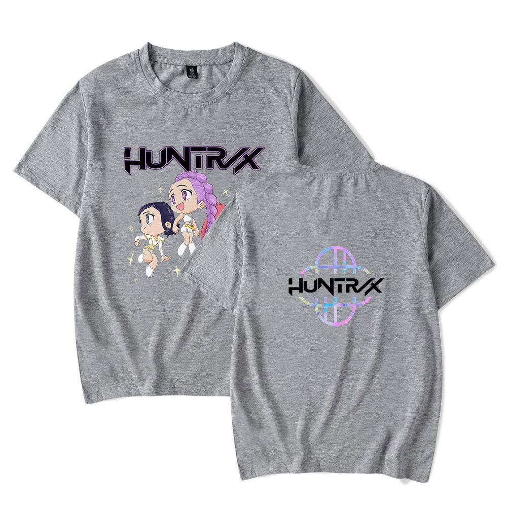 Anime KPop Demon Hunters Huntrix Tshirt Men Women Fashion Cotton T Shirt Summer Unisex Crewneck Short Sleeve  Streetwear Tees