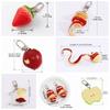 Simulated Fruit Fruit Keychain Cute Cartoon Food Keychain Cartoon Fruit Pendant  Car Key Accessory
