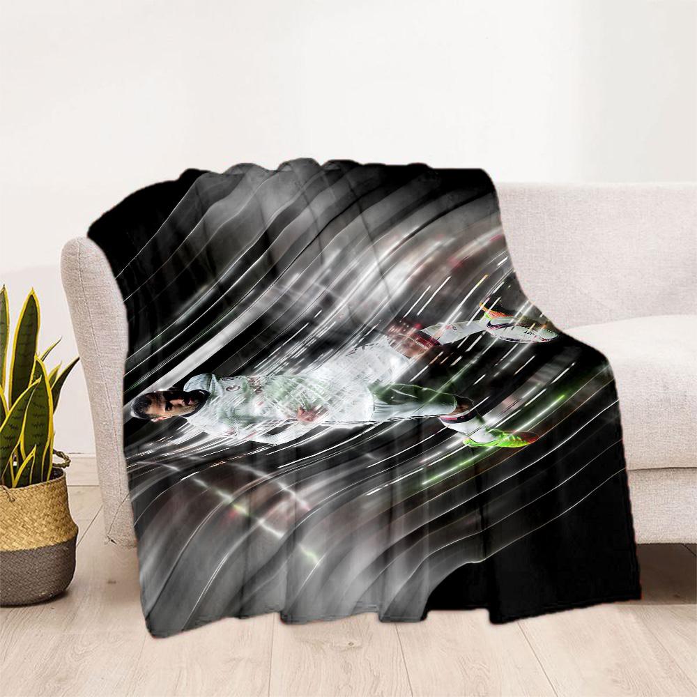 Soccer Player Action Blanket Soft & Cozy Suitable for Office Chair Office Seaside for All Occasions Modern Style Best Holiday Gift for Friends Family