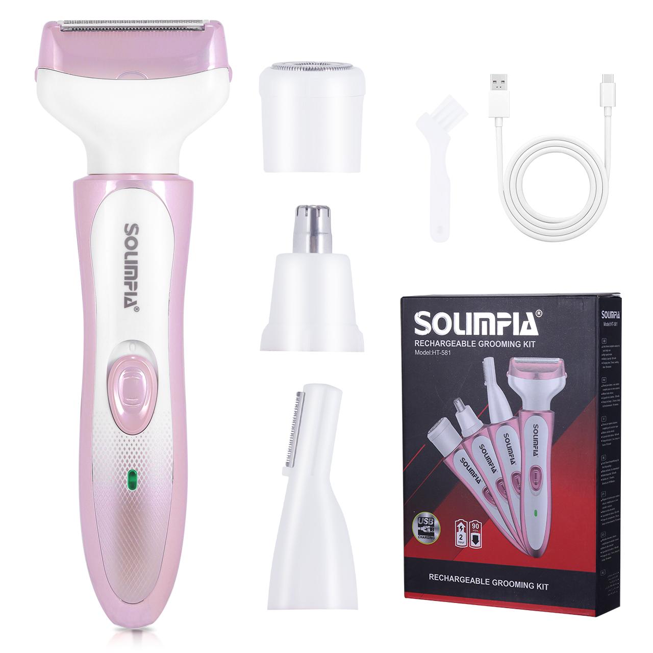 4 In 1 Bikini Trimmer for Women Electric Rechargeable Hair Trimmer Womens Electric Shaver Women Bikini Shaver