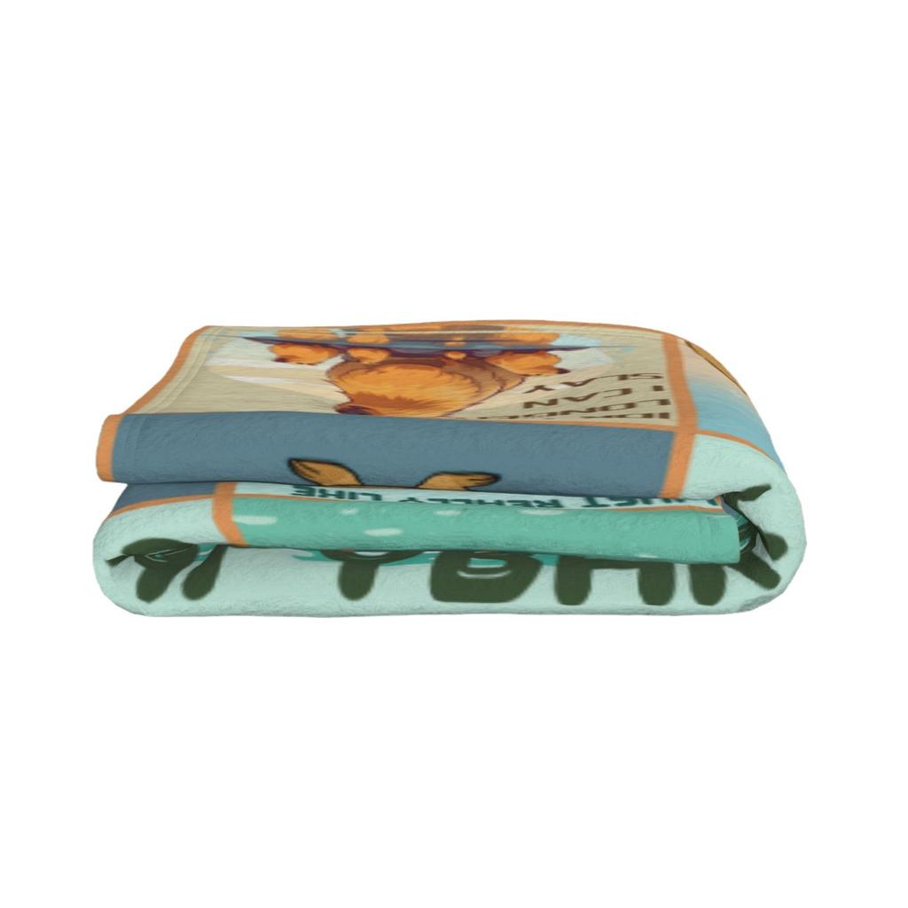 Kapibara Blanket Cute Capybara Home Fleece Blanket Sofa Blanket Bedroom Lunch Break Flannel Blanket
