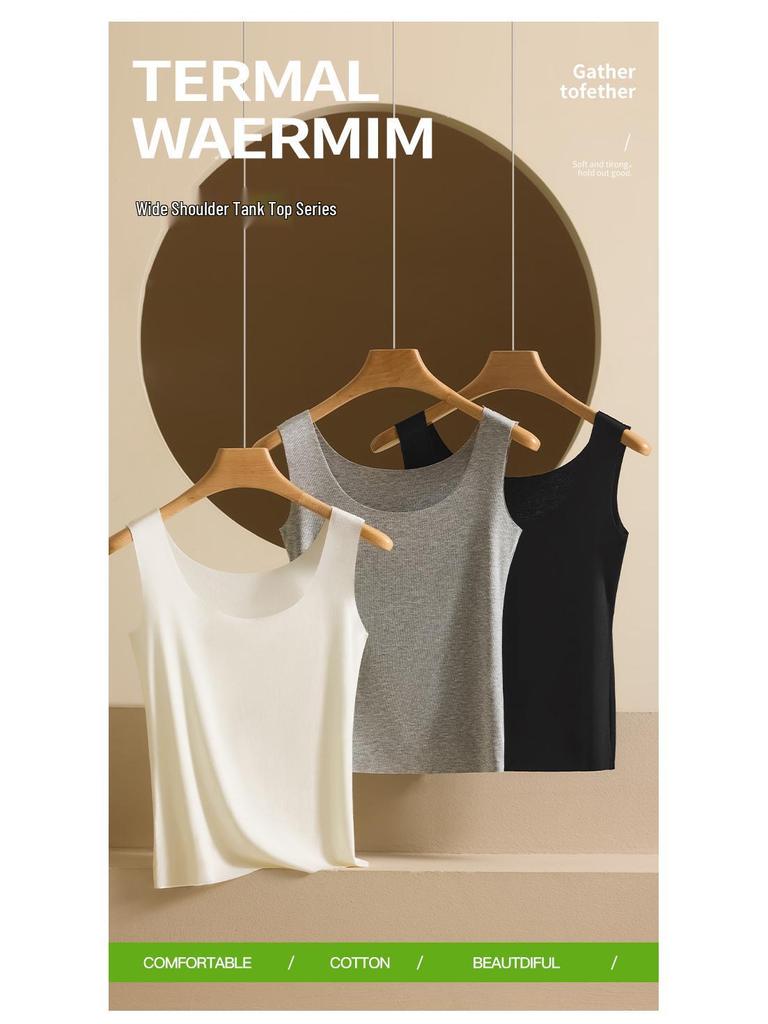 Women's Seamless Knitted Modal Camisole Tank Top - Plus Size Sleeveless Sport Base Layer