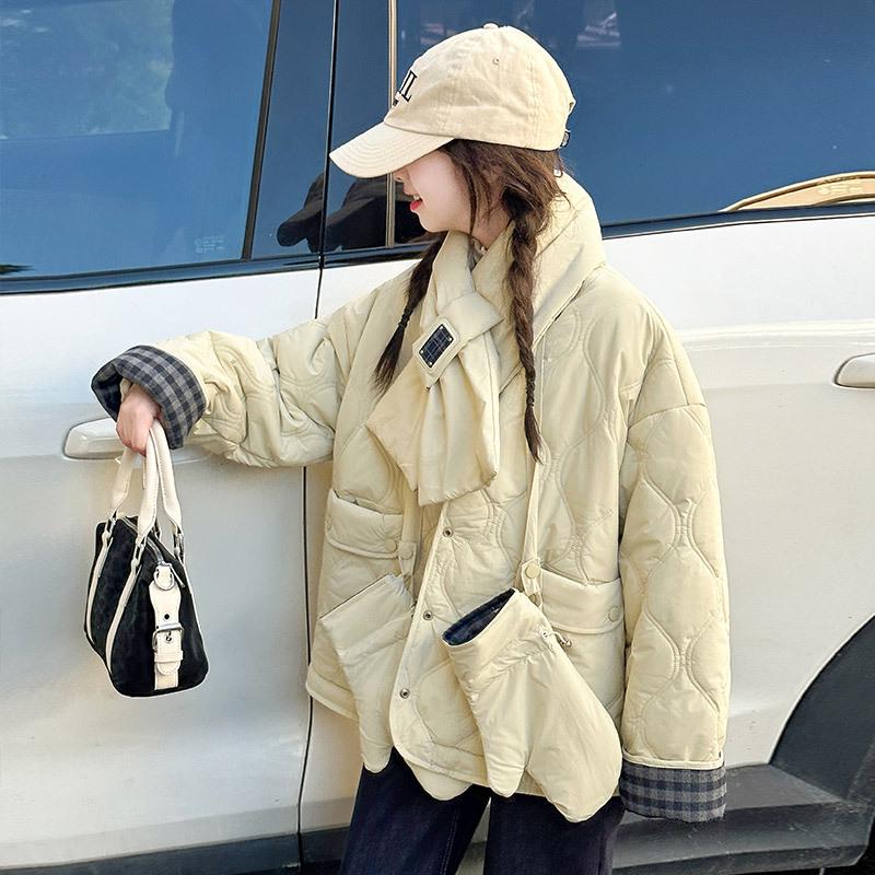 Reversible Quilted Cotton Coat for Girls - Fashionable & Thickened Winter Jacket