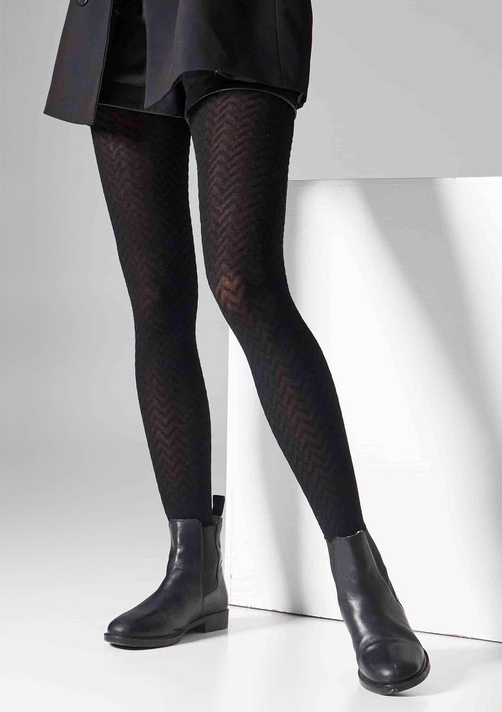 Rajstopy z kaszmirem i wiskozą czarne L2011 Cashmere Viscosa Legs