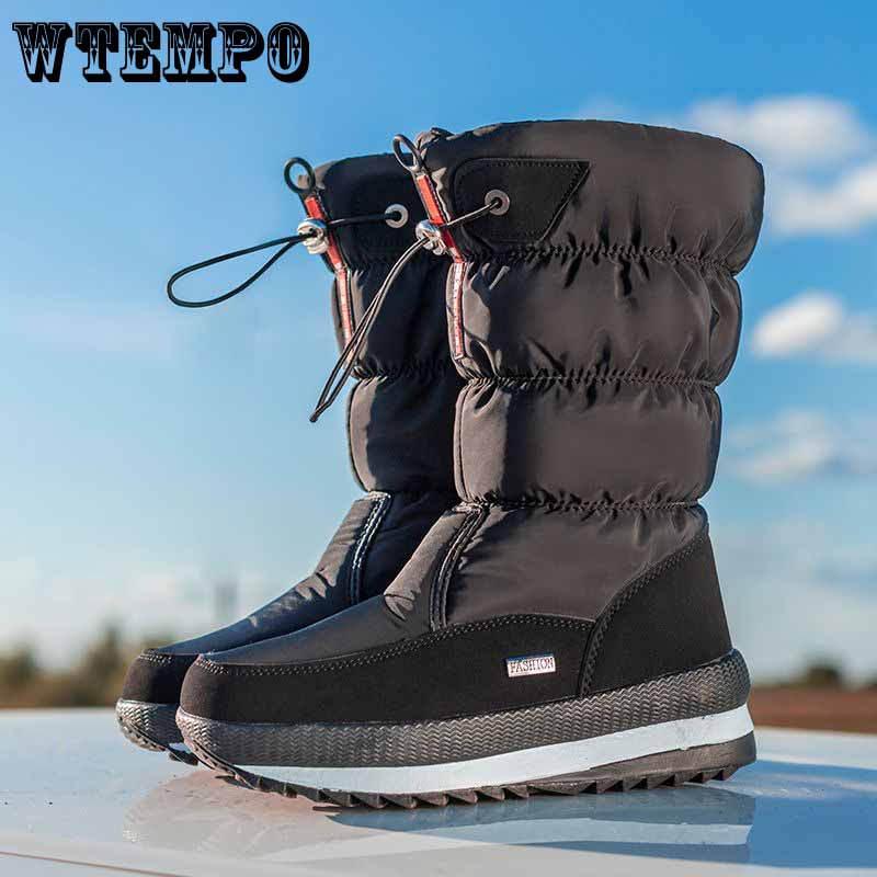 Buy Women Snow Boots Platform Winter Boots Thick Plush Waterproof Nonslip Boots Fashion Women