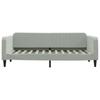 Extendable Daybed with Drawers Light Grey 90x200 Cm Velvet