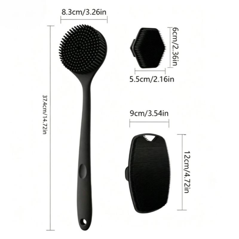 Set 1-4 Pezzi Spugna Corpo in Silicone Spazzola Esfoliante Morbida per Viso Massaggio Doccia Delicato e Pulizia della Pelle Accessori da Bagno