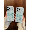 Cute Ocean Fish Phone Case, Aesthetic Blue Sea Wave Pattern Hard Protective Cover For iPhone