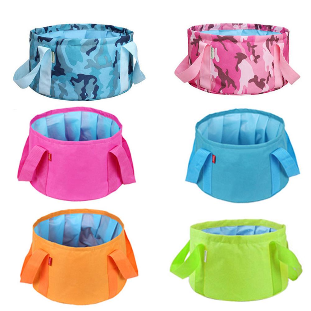 15L Camping Bucket Outdoor Wash Basin Waterproof Folding Bucket Portable Collapsible Water Bucket for Travel Fishing