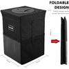Car Trash Can With Lid - Trash Bag Hanging With Storage Pockets Leak-Proof SUV Organizer Collapsible And Portable Waterproof Truck Garbage Bin, 2.6