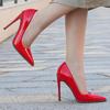 Women Metal Bead Rimmed High Thin Heel Shoes Pointed Toe Stiletto Pumps for Office Nightclub Party Wedding Host Model Influencer