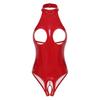 Women Sexy Lingerie Bikini Teddy Crotchless Leotard PVC Leather Bodysuit Clubwear Nightclub Costume