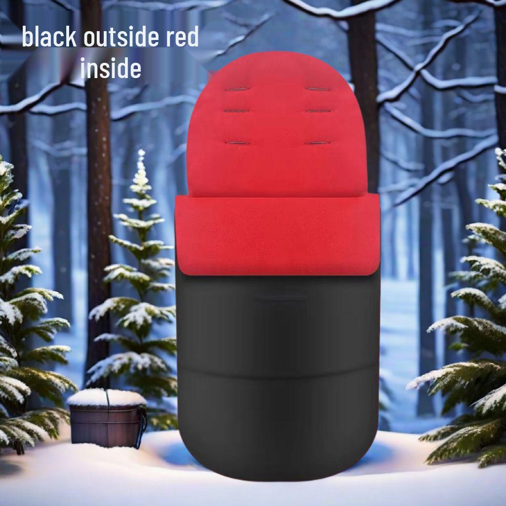 Winter Thickened Baby Stroller Footmuff & Cotton Pad Seat Cushion