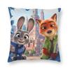Cartoon Zootopia Judy And Nick Pillowcase Double-sided Printing Polyester Cushion Cover Gift  Pillow Case Cover Home Zippered