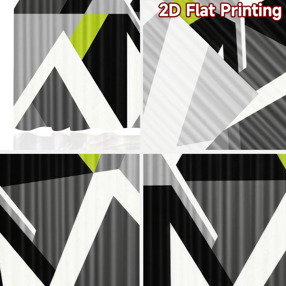 2D flat Photography Backdrop Background Banner Geometric Green Triangles 100% Polyester Family Party Decoration for Bedroom