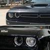 4Pcs Front Headlight Frame Bezel Ring Cover Trim for 2015-20 Dodge Challenger