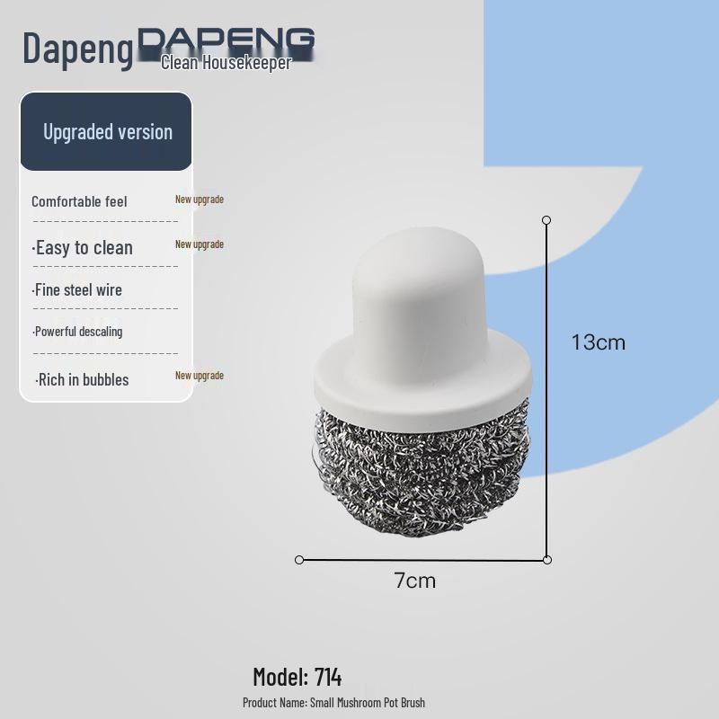 Non-Scratch Steel Wire Dish Brush with Short Handle for Stain Removal